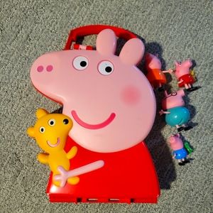 Peppa Pig case with figures
